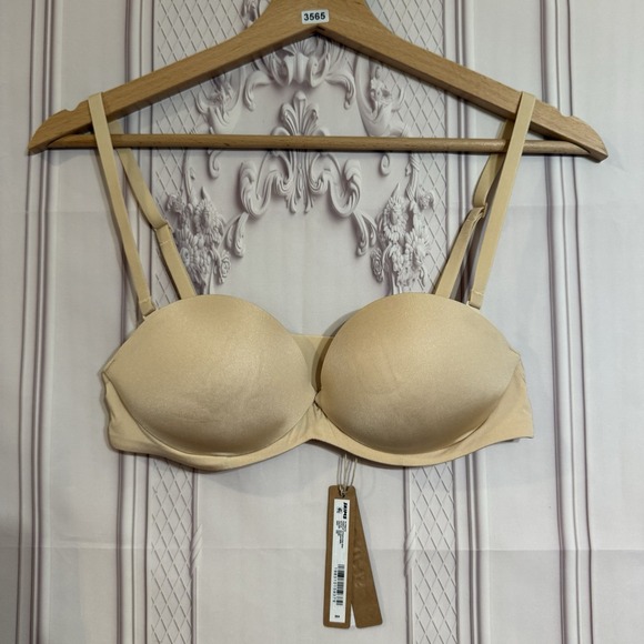 Skims Ultimate Push Up Strapless Bra In Sand Size 32B NWT $64 - Picture 9 of 12
